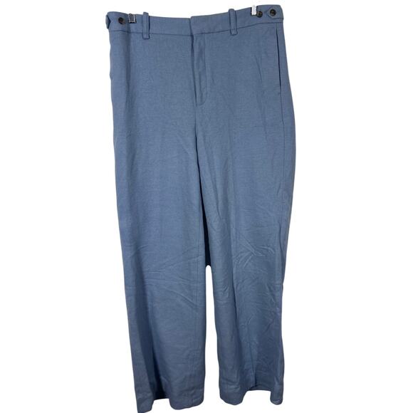 Banana Republic Pants 16 Blue Wool Blend Elastic Waist Lined Trousers - Picture 1 of 16